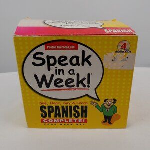 Speak in a Week See Hear Say Learn Spanish Complete Four Week Set 4 Audio CDs